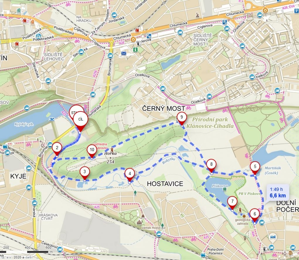 mapka Doubravka